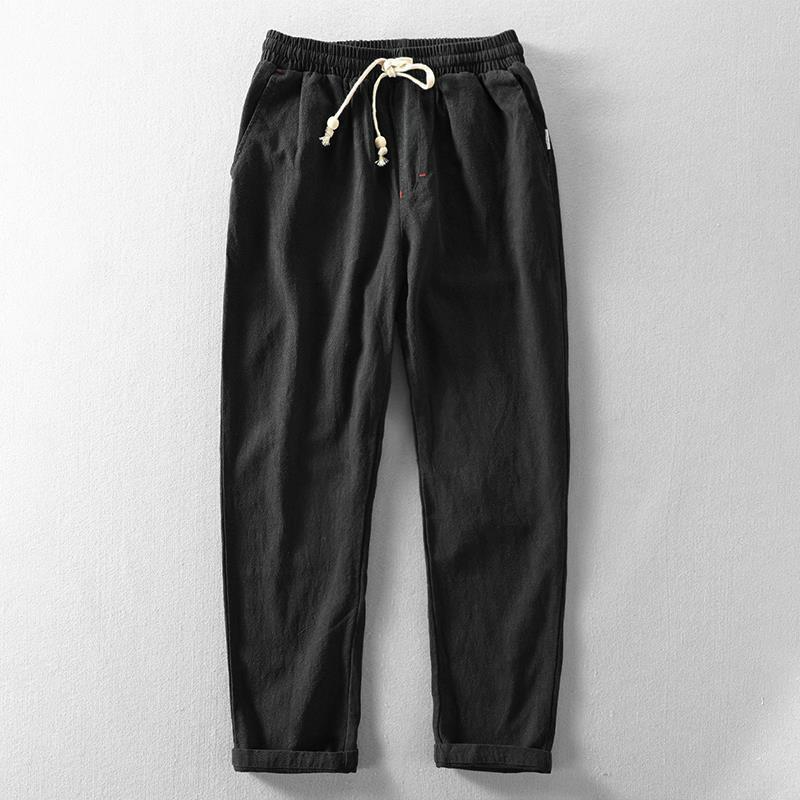 Pantalon en lin coupe décontractée au chic discret homme – Mandelieu