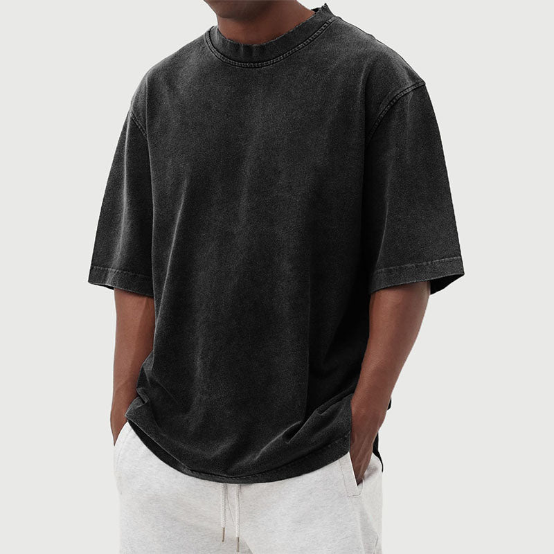 T-shirt oversize effet délavé vintage col rond homme – Douarnenez