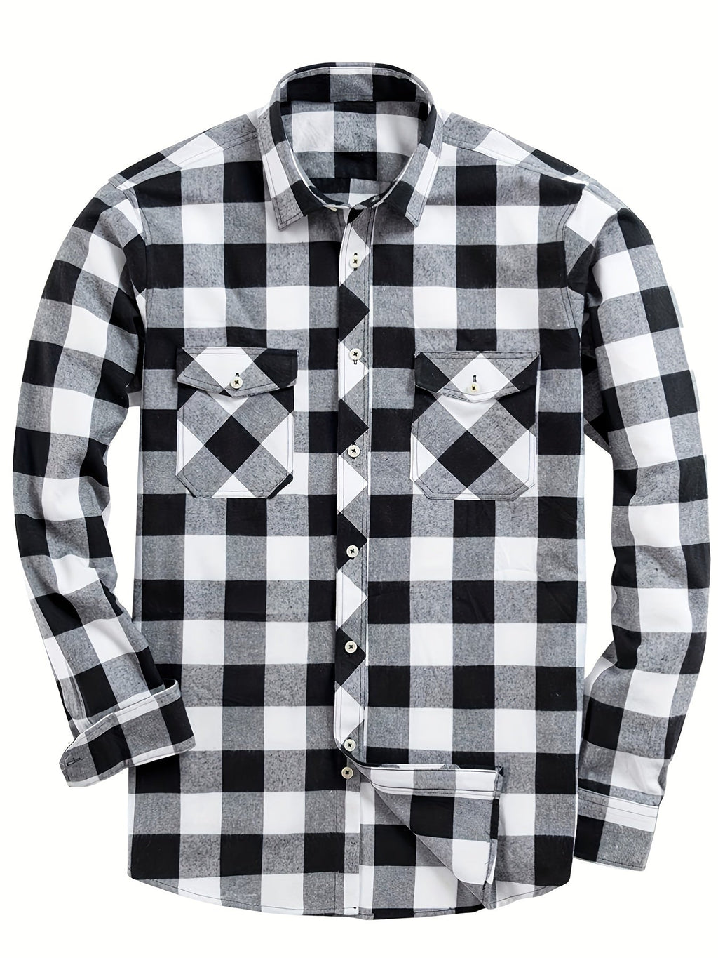 Chemise à grands carreaux deux poches