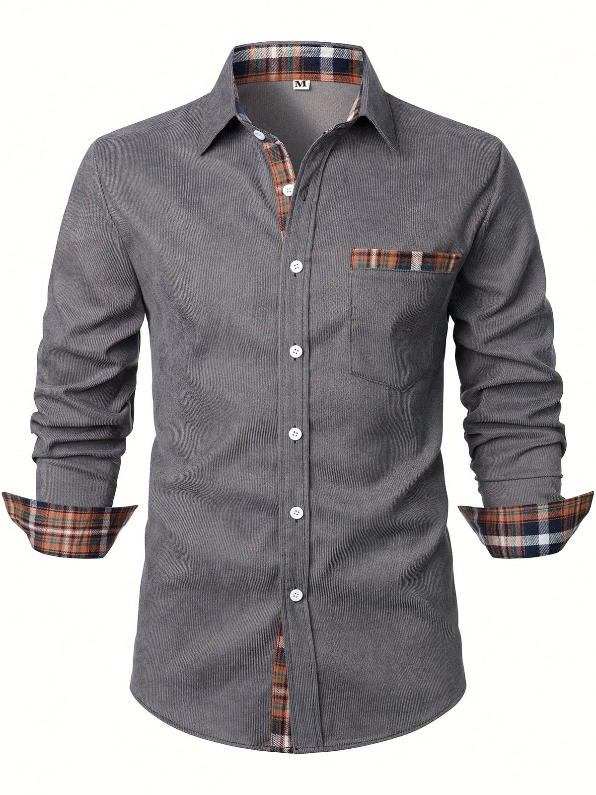 Chemise unie à col carré