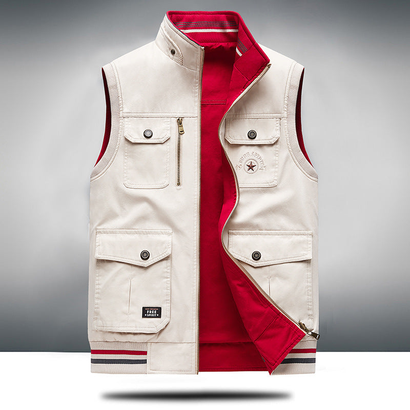 Gilet en maille à bords contrastés
