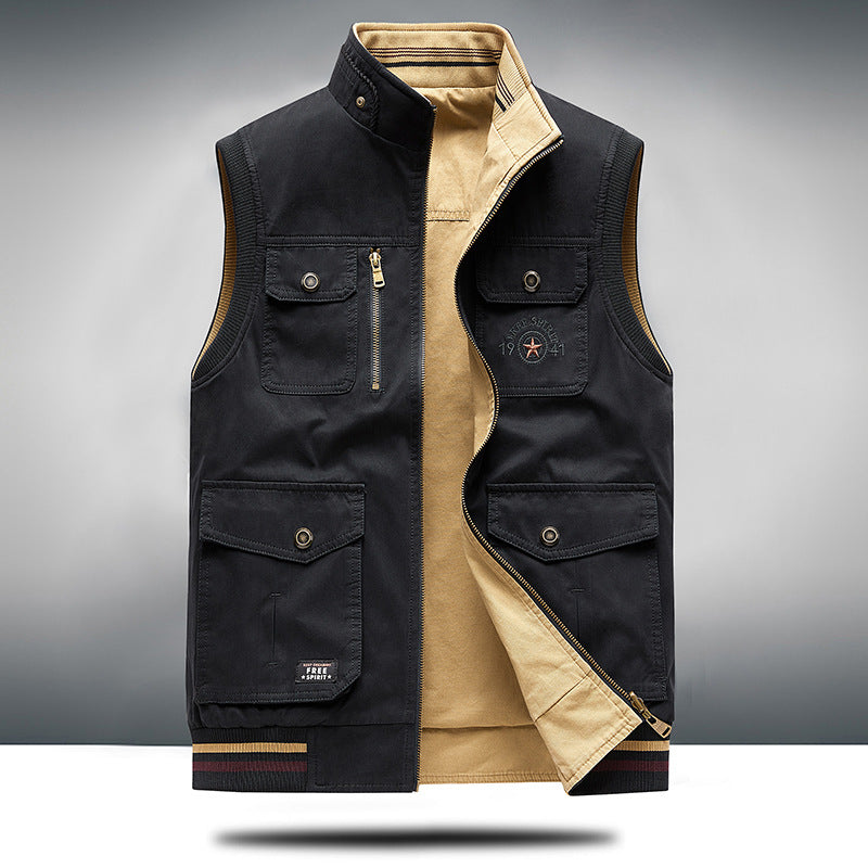Gilet en maille à bords contrastés
