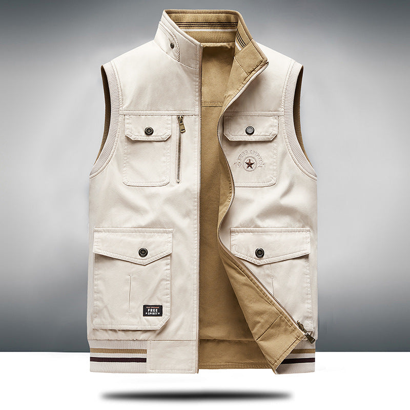 Gilet en maille à bords contrastés