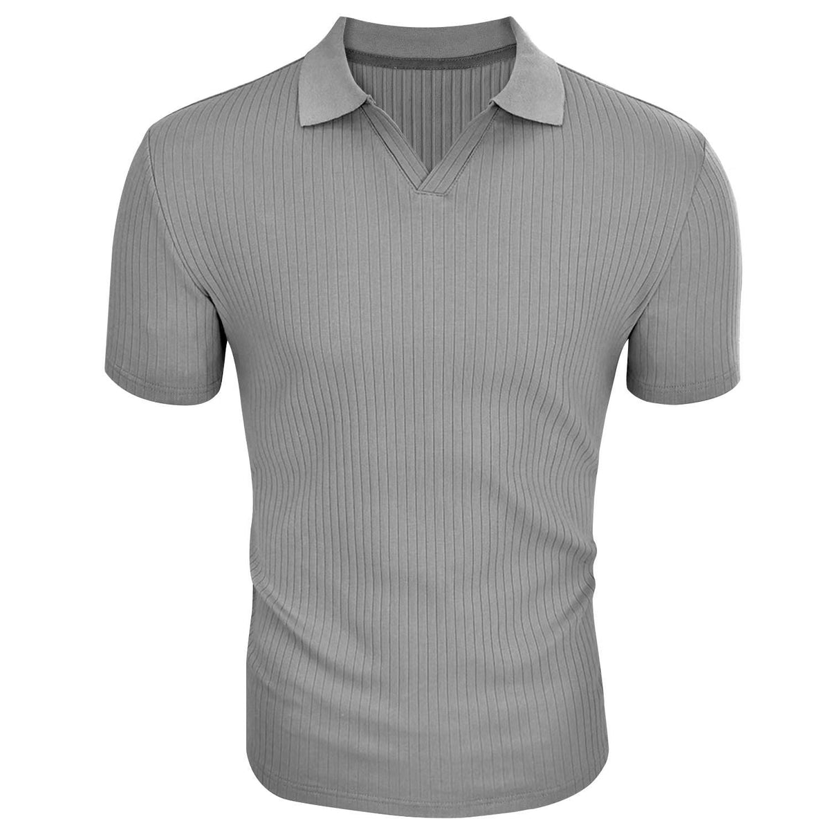Polo texturé uni à manches courtes