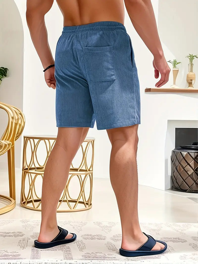 Short de bain texturé côtelé à taille élastique style plage décontracté homme – Périgueux