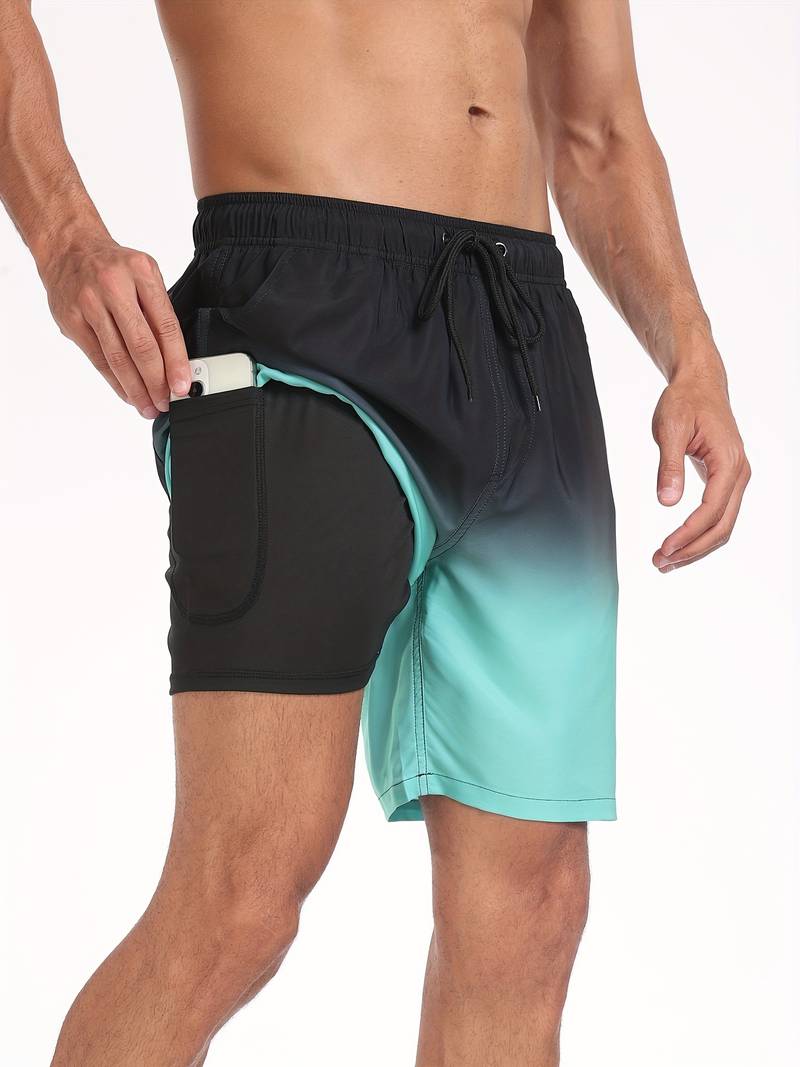 Short de bain mi-cuisse à cordon