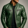 Blouson bomber en cuir vieilli à patine vintage homme – Auteuil