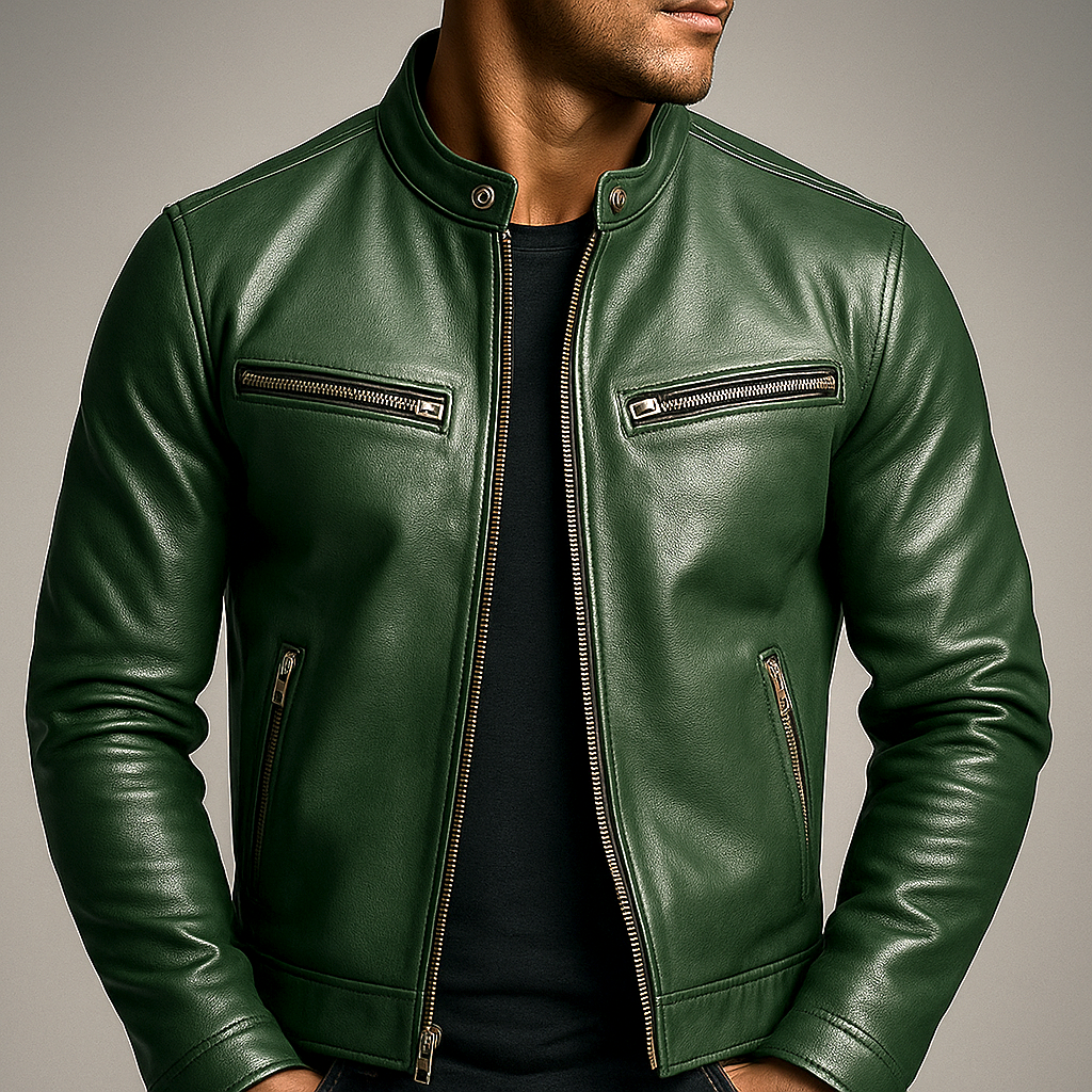 Blouson bomber en cuir vieilli à patine vintage homme – Auteuil