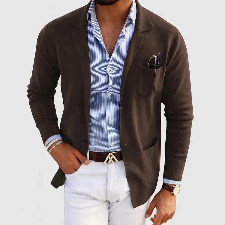 Blazer en tissu souple coupe élégante allure affirmée homme – Saussignac