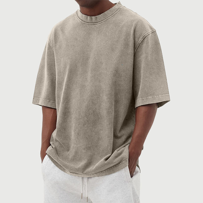 T-shirt oversize effet délavé vintage col rond homme – Douarnenez