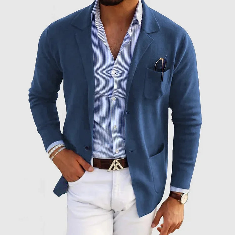 Blazer en tissu souple coupe élégante allure affirmée homme – Saussignac