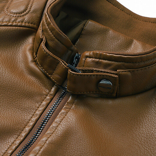 Veste esprit motard à zip intégral