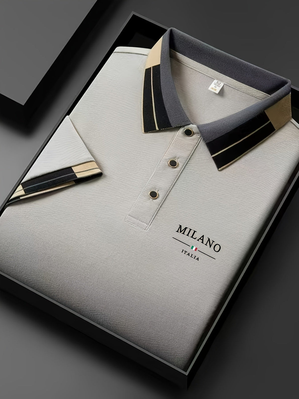 Polo maille aérée à col boutonné