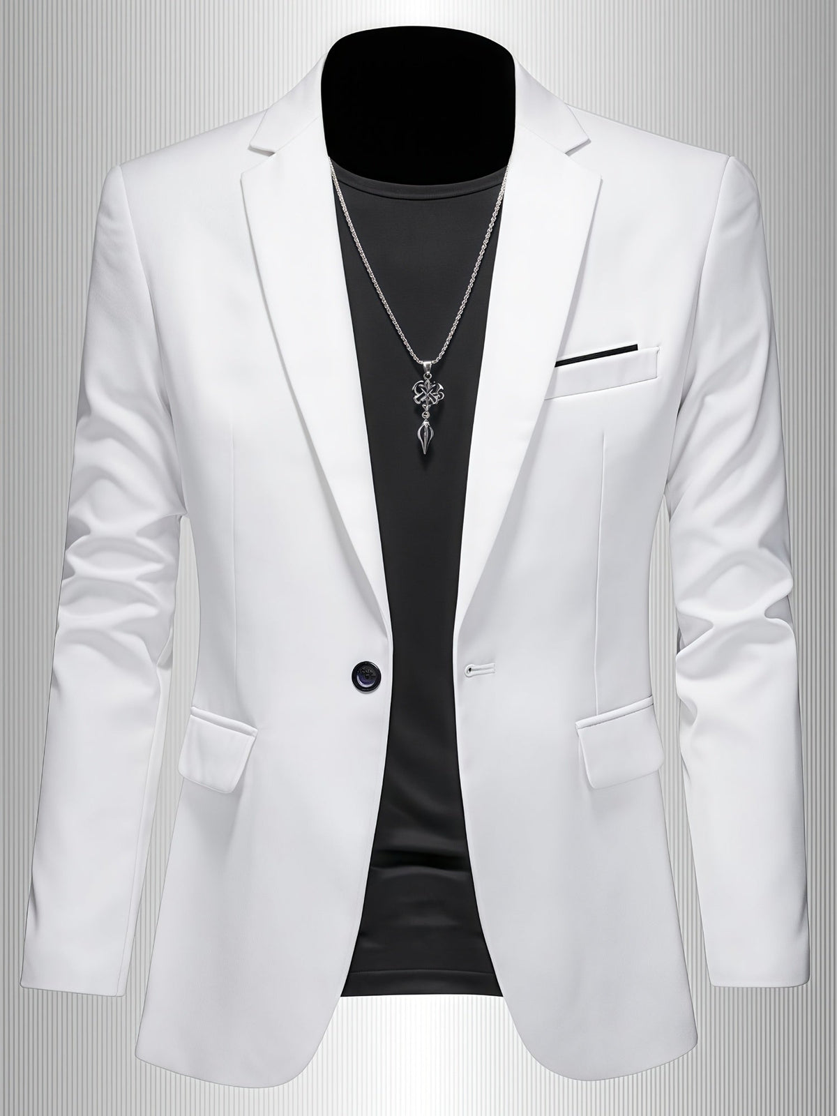 Blazer uni coupe ajustée à col revers