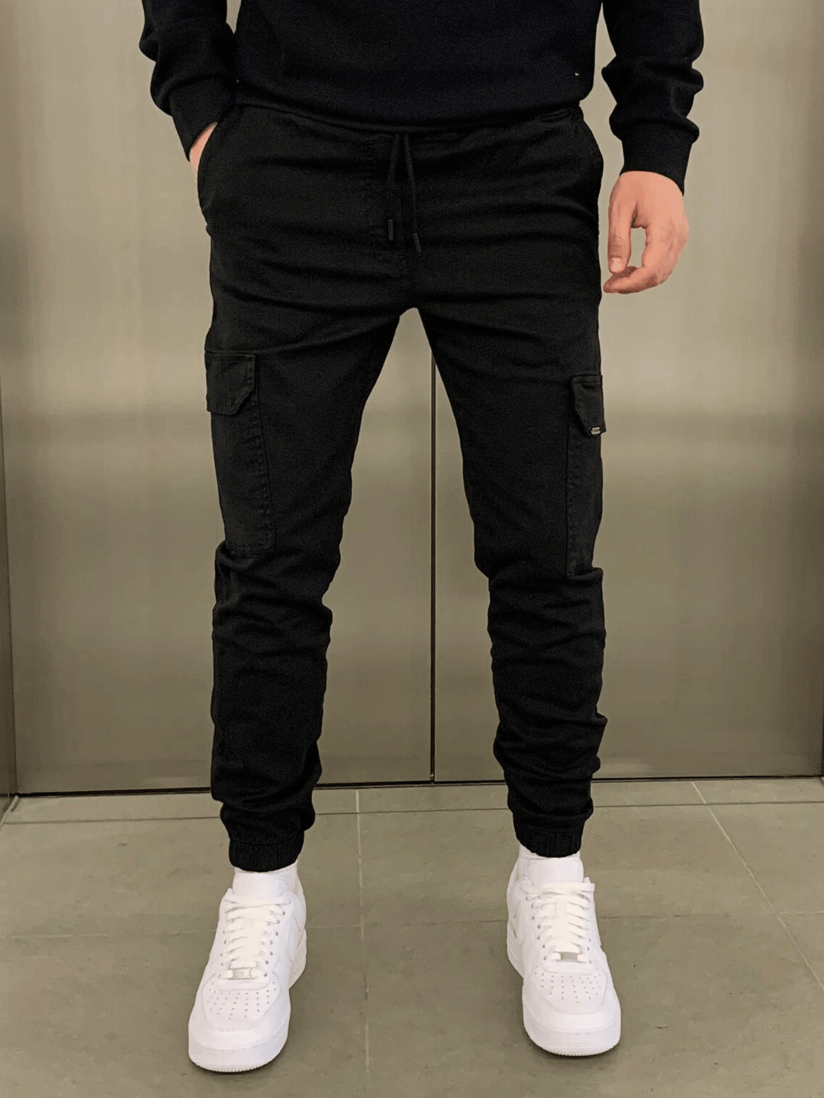 Pantalon cargo coupe souple tissu doux poches latérales homme – Piriac