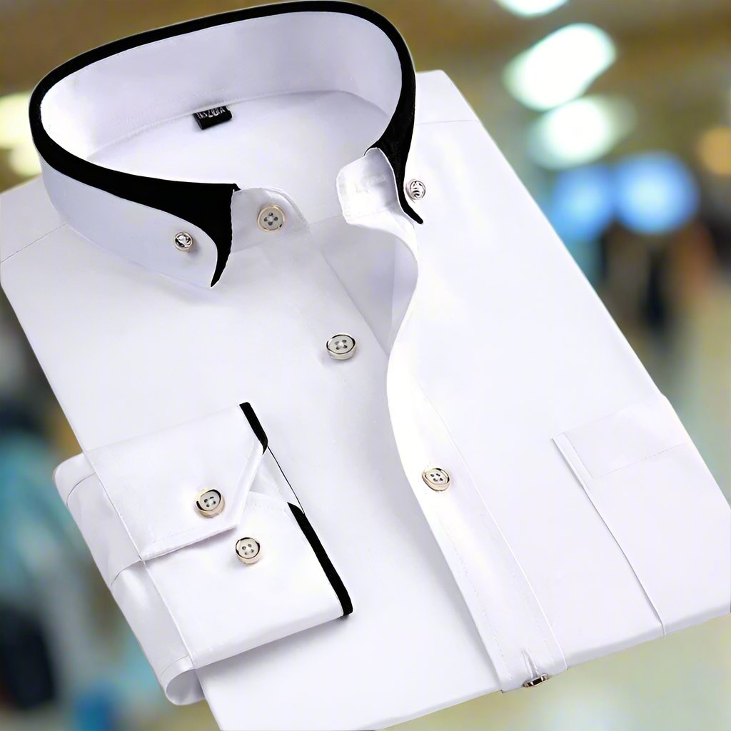 Chemise col boutonné à finitions contrastées