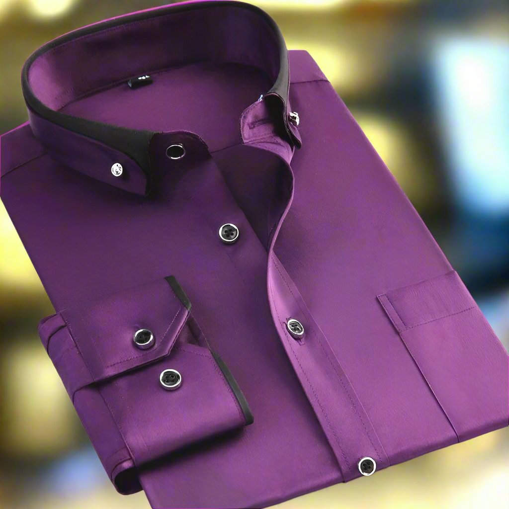 Chemise col boutonné à finitions contrastées