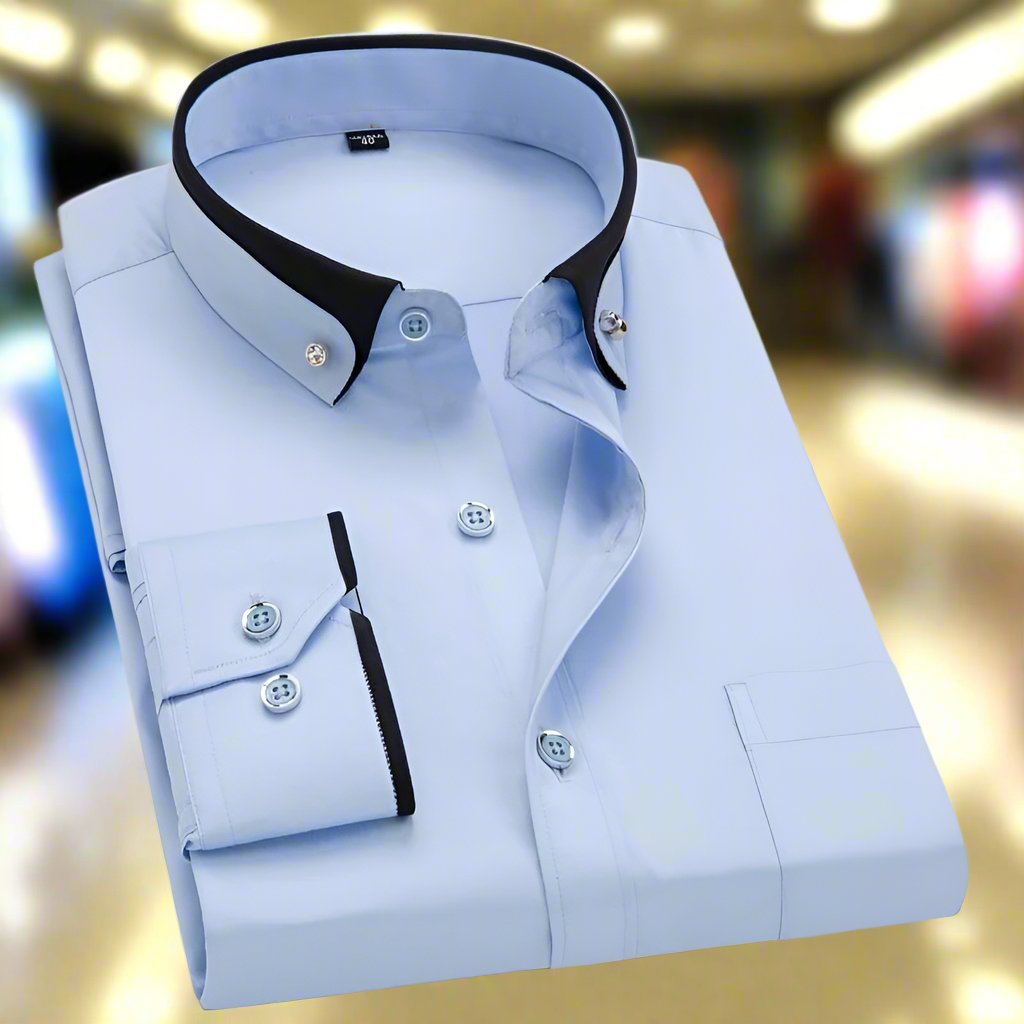 Chemise col boutonné à finitions contrastées