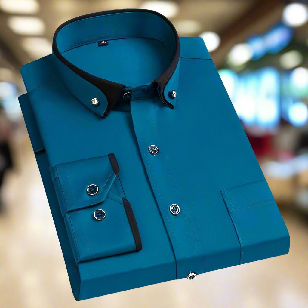 Chemise col boutonné à finitions contrastées