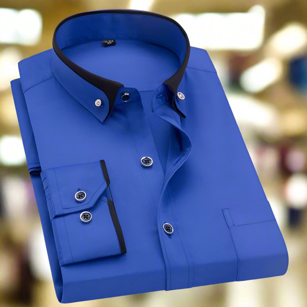 Chemise col boutonné à finitions contrastées