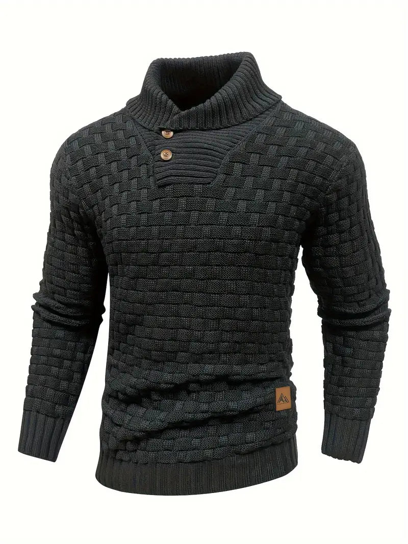 Pull en maille texturée coupe classique