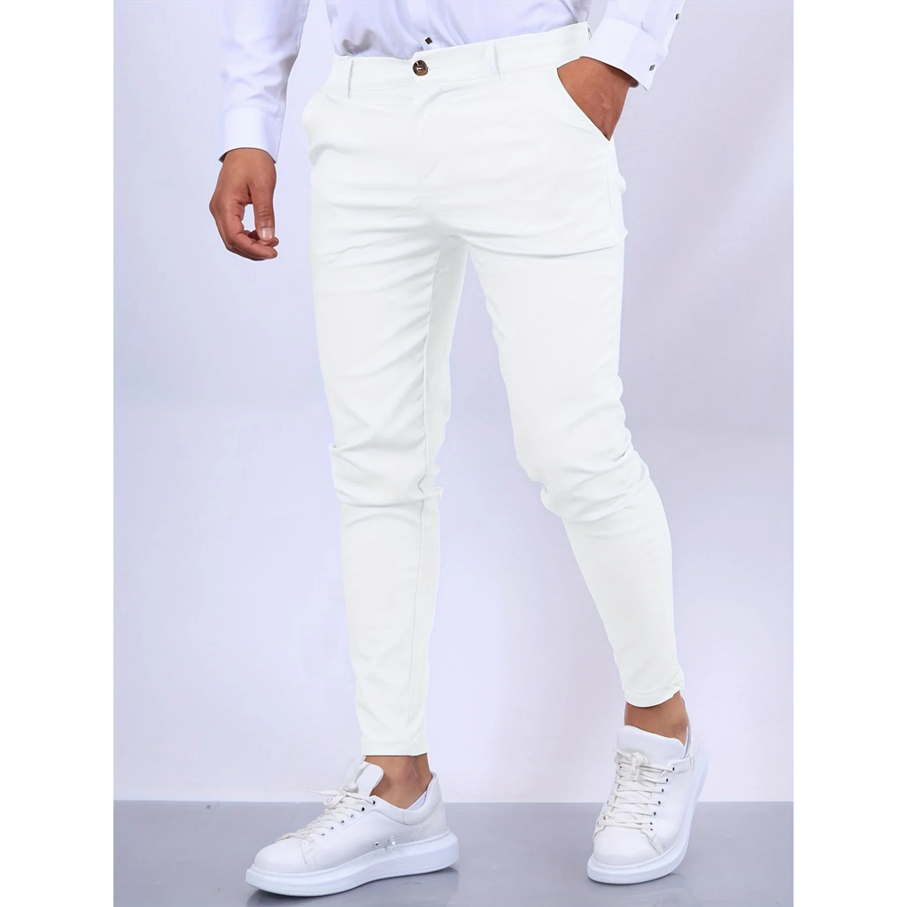 Pantalon slim de ville coupe structurée pour le bureau homme – Tréguier