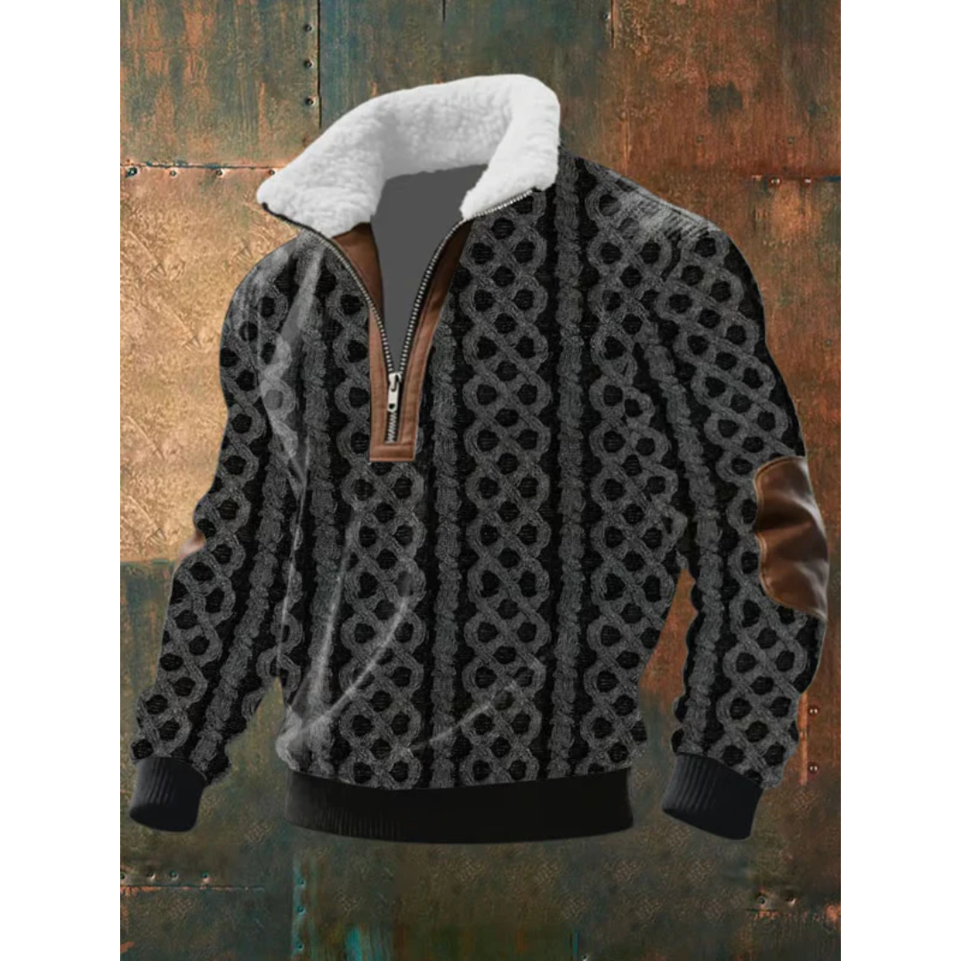 Pull col montant en polaire douce au style intemporel homme – Médicis