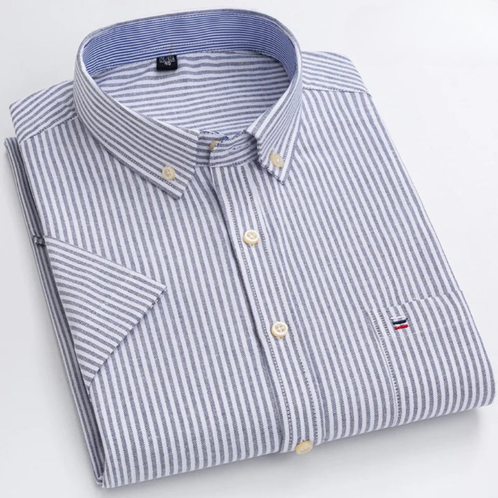 Chemise à carreaux col boutonné