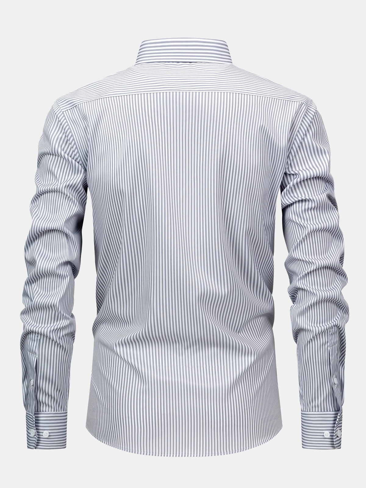 Chemise à fines rayures col boutonné