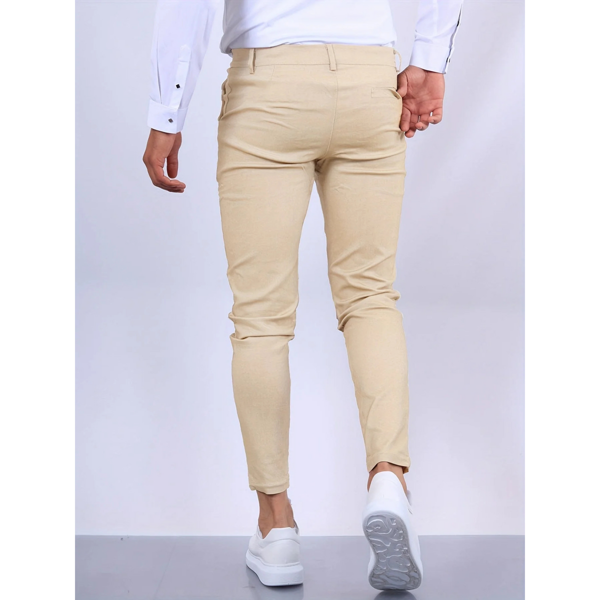 Pantalon slim de ville coupe structurée pour le bureau homme – Tréguier