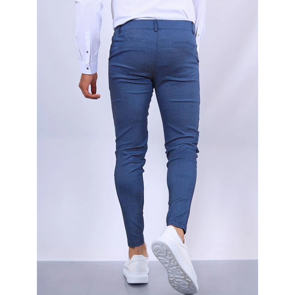 Pantalon slim de ville coupe structurée pour le bureau homme – Tréguier
