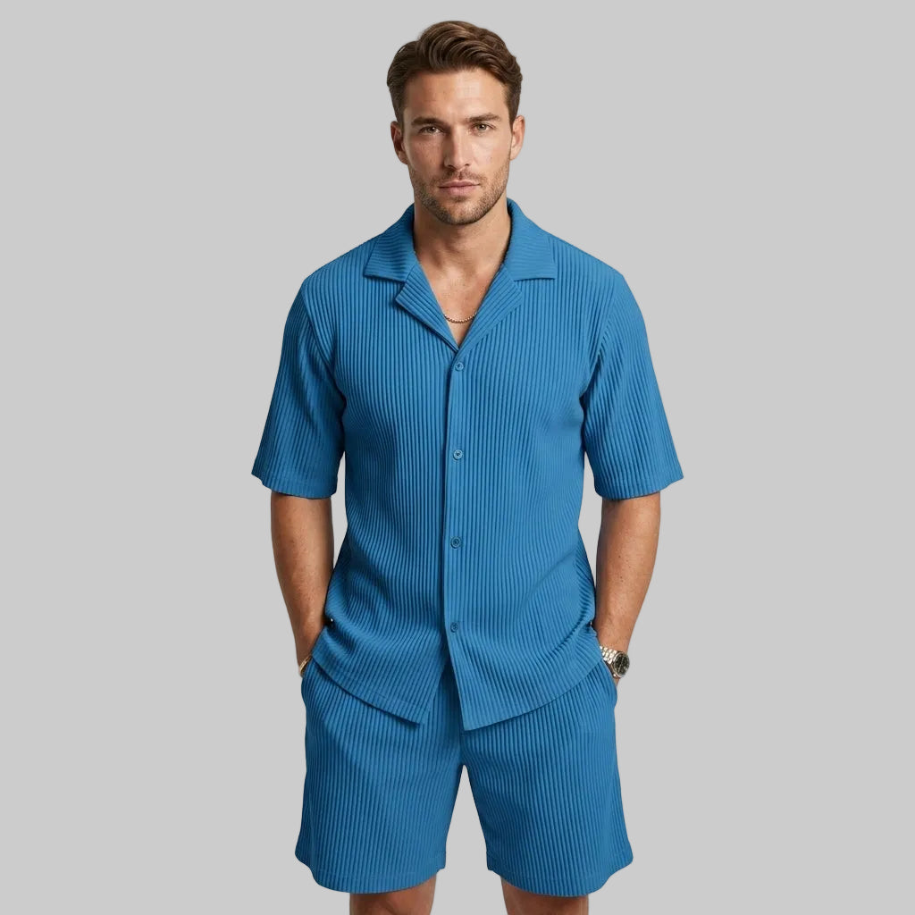 Ensemble chemise et short d'été assortis finition soignée homme – Chartres