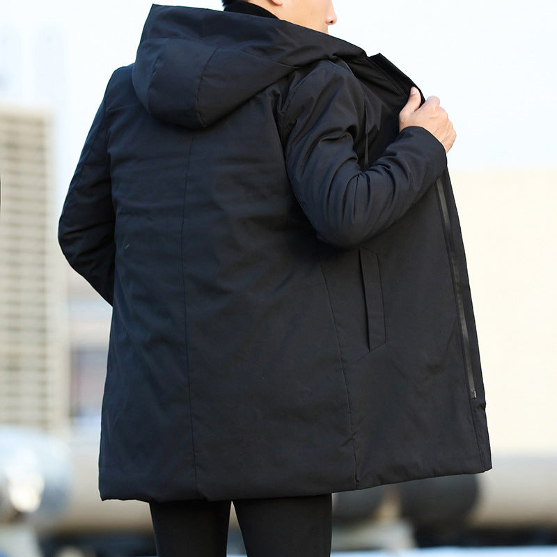Manteau mi-long rembourré à capuche