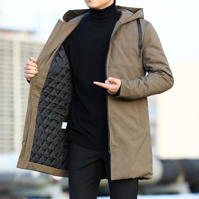 Manteau mi-long rembourré à capuche
