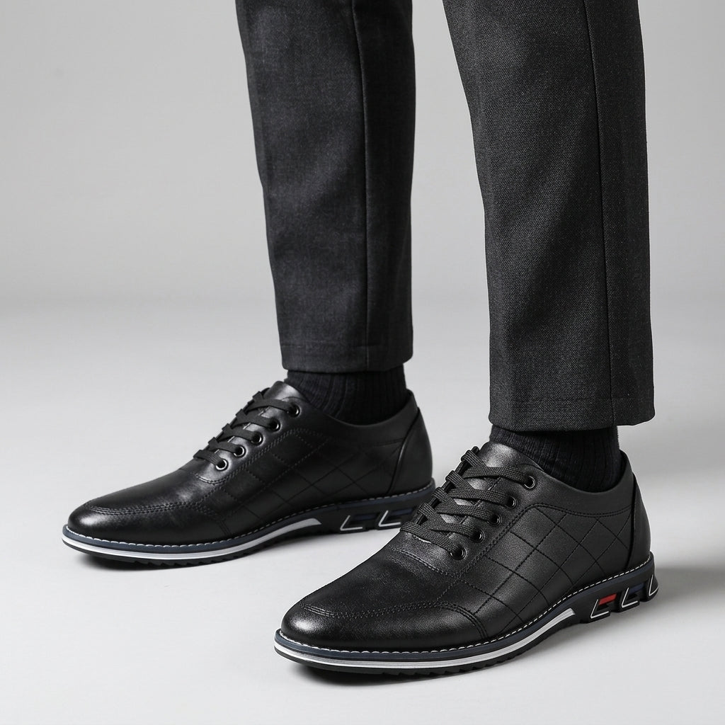 Baskets matelassées motif losange lacets allure sobre homme – Druyes