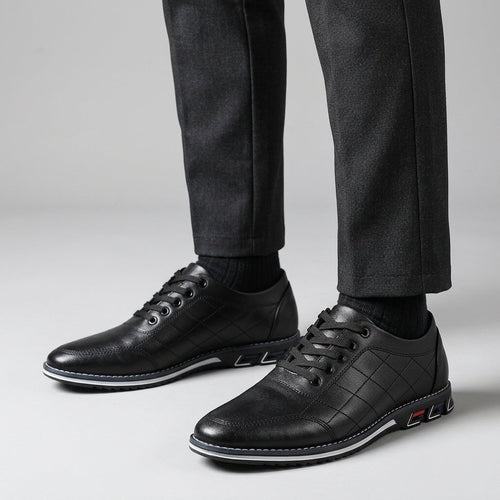 Baskets matelassées motif losange lacets allure sobre homme – Druyes