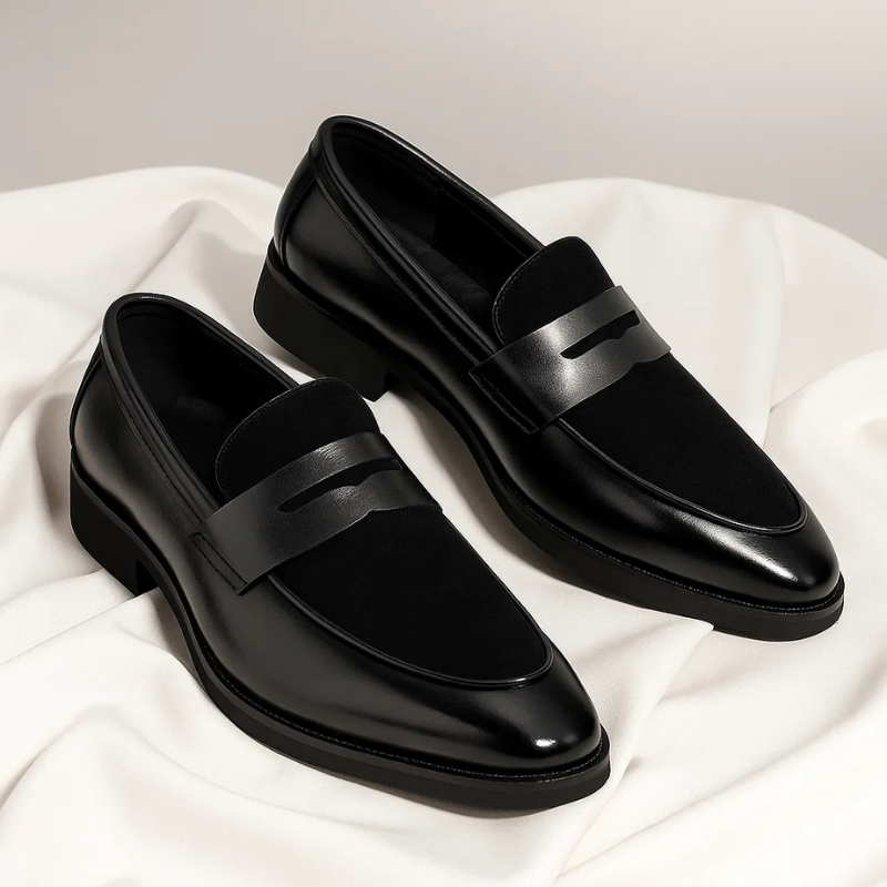 Mocassins aspect daim à bride
