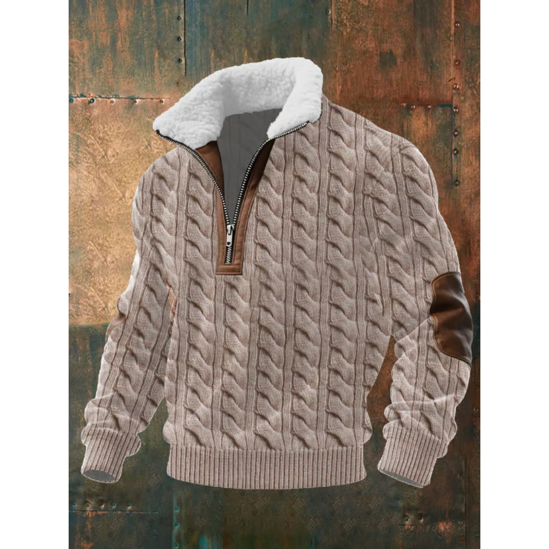 Pull col montant en polaire douce au style intemporel homme – Médicis