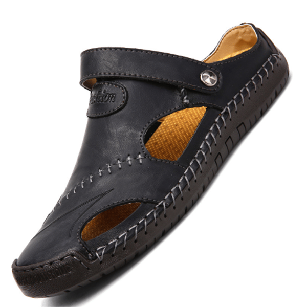 Sandales en cuir ligne soignée estivales style chic intemporel homme – Garchy
