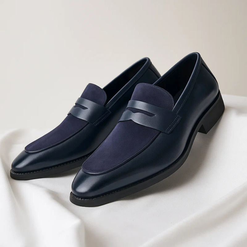 Mocassins aspect daim à bride