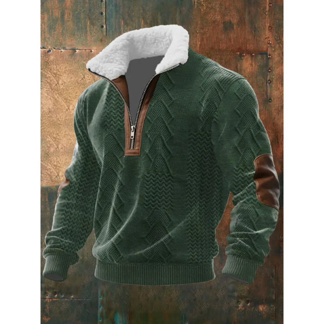 Pull col montant en polaire douce au style intemporel homme – Médicis