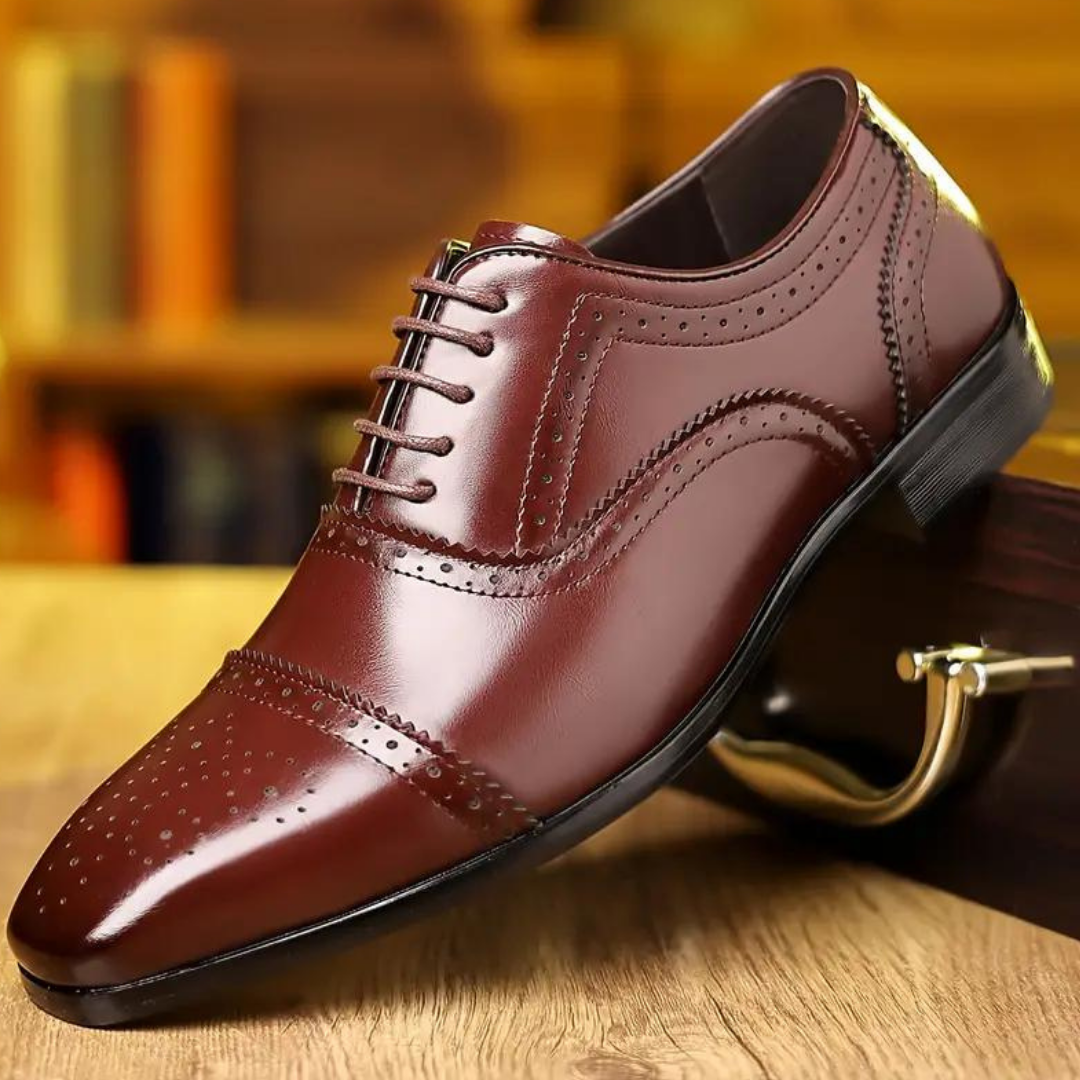 Chaussures richelieu à lacets bicolores cuir lisse habillées homme – Cheverny