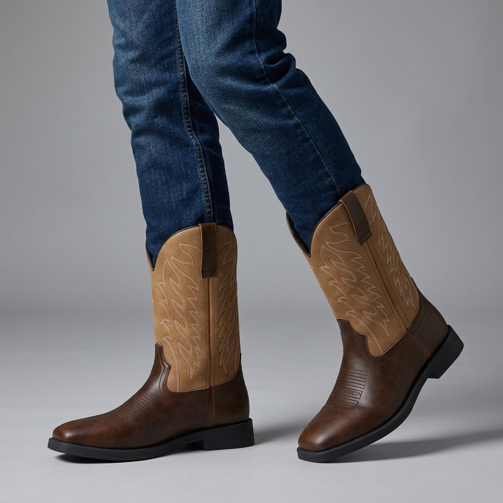 Bottes mi-mollet structurées au style intemporel à la finition soignée homme – Suze