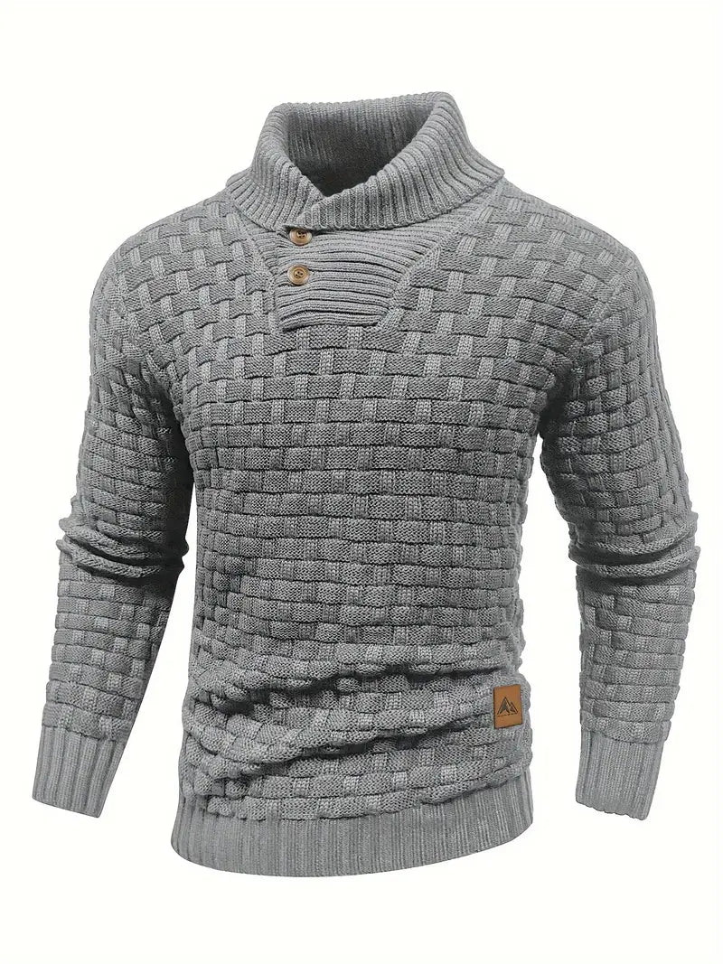 Pull en maille texturée coupe classique