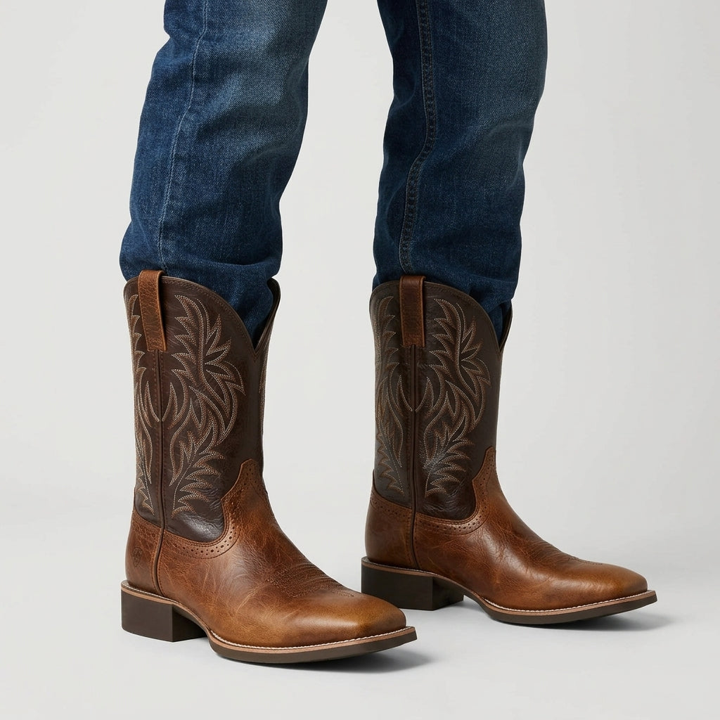 Bottes mi-mollet structurées au style intemporel à la finition soignée homme – Suze