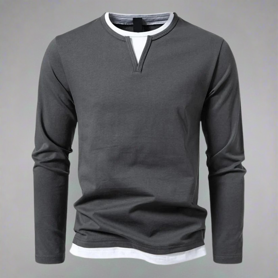 Pull col V en maille fine