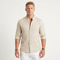 Chemise en lin à col classique coupe décontractée pour l'été homme – Colleville