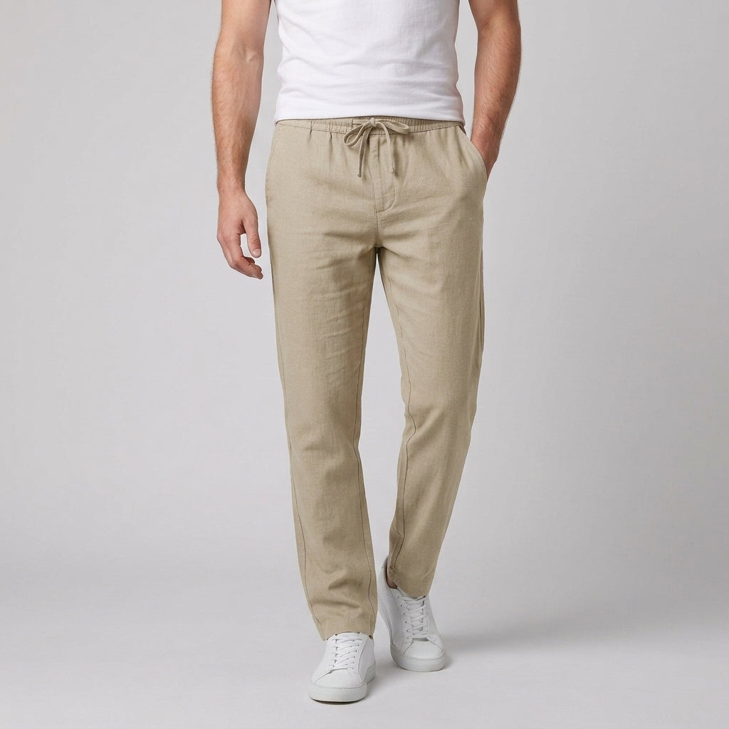Pantalon décontracté à taille élastique au style intemporel homme – Cognacq-Jay