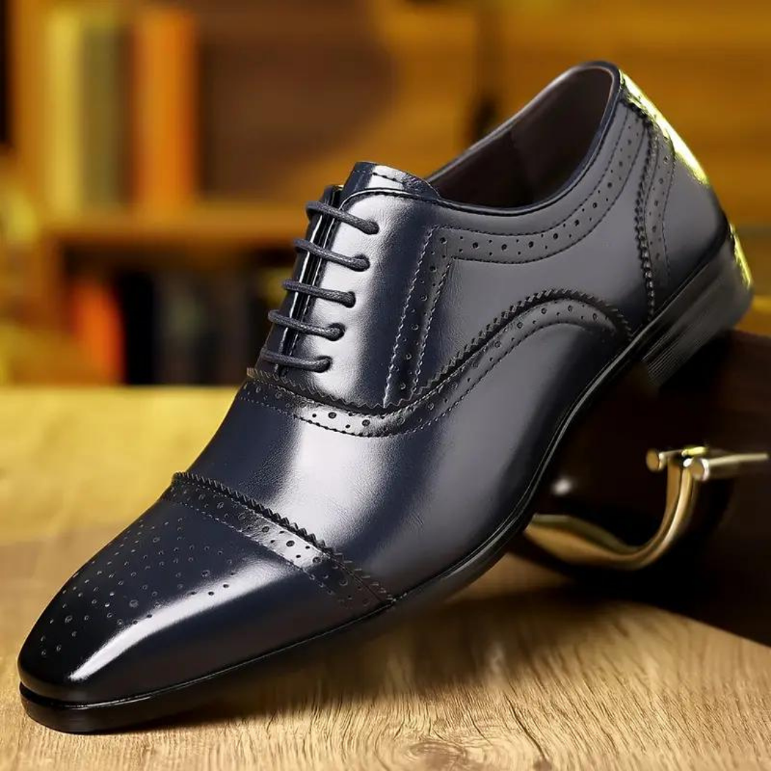 Chaussures richelieu à lacets bicolores cuir lisse habillées homme – Cheverny