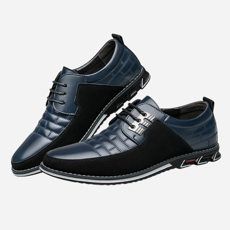Chaussures de ville effet cuir perforé
